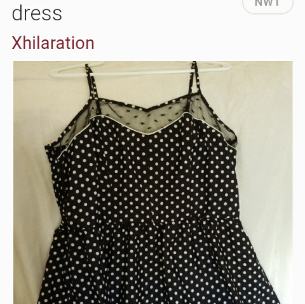 Xhilaration - XS - Made in China - B&W Polka Dot D